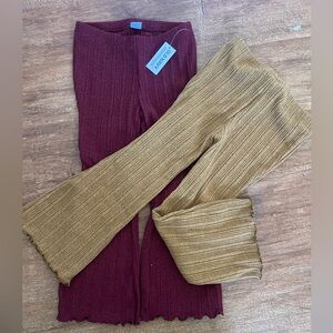 2 pairs of NWT Flare Ribbed Pants